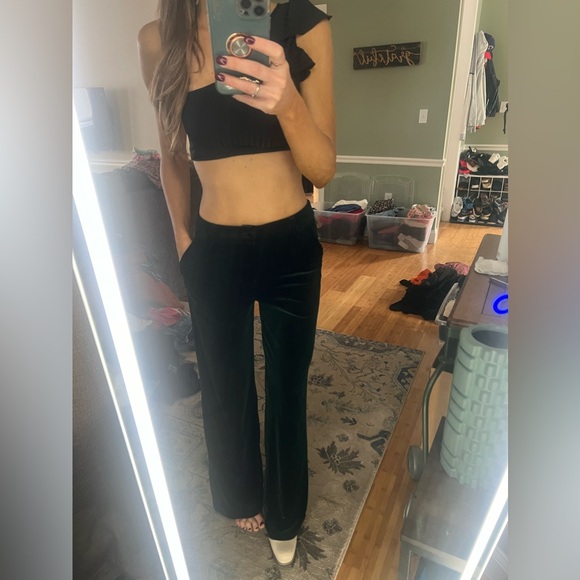 Green velvet slacks - Picture 4 of 5